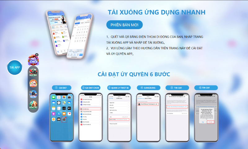 Chi tiết cách cài đặt app 123b về điện thoại